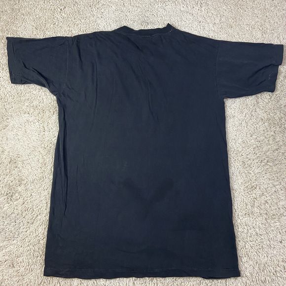 Vintage Poly Tees Shirt Adult XXXL Black Hawaii Parrot 1990 Flowers Butterfly - Picture 3 of 16